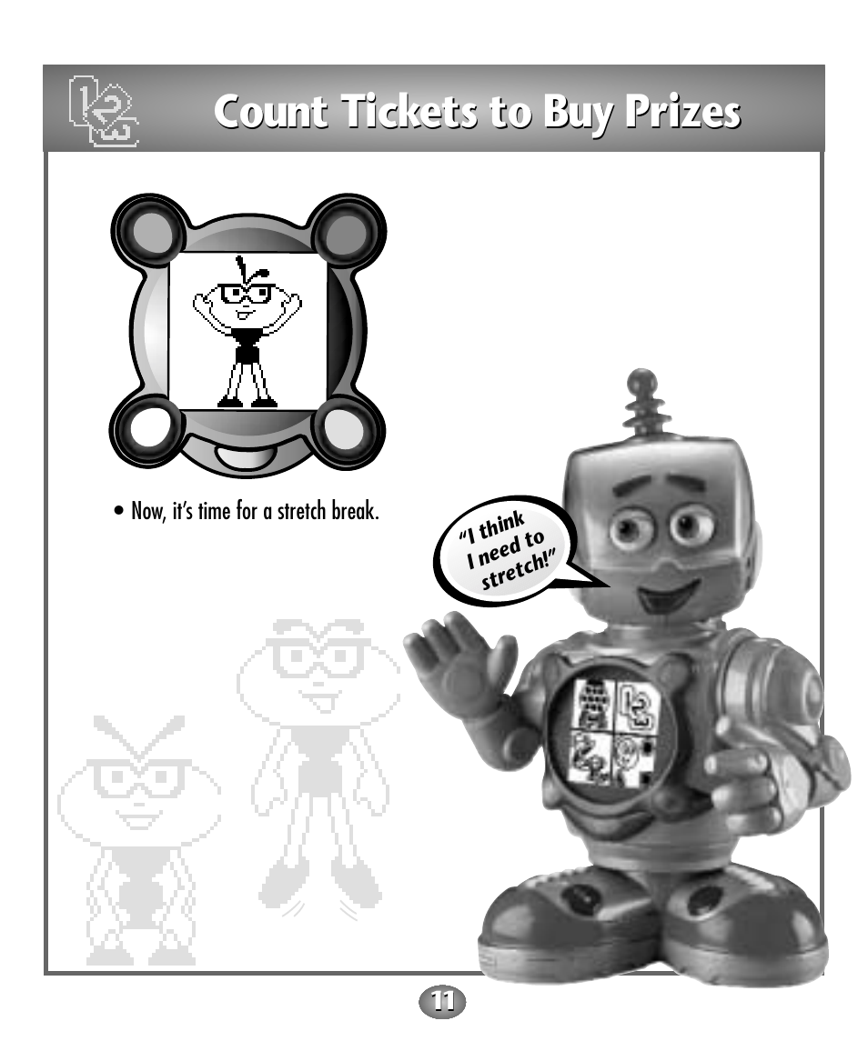 Count tickets to buy prizes | Fisher-Price Baby Toy User Manual | Page 11 / 20