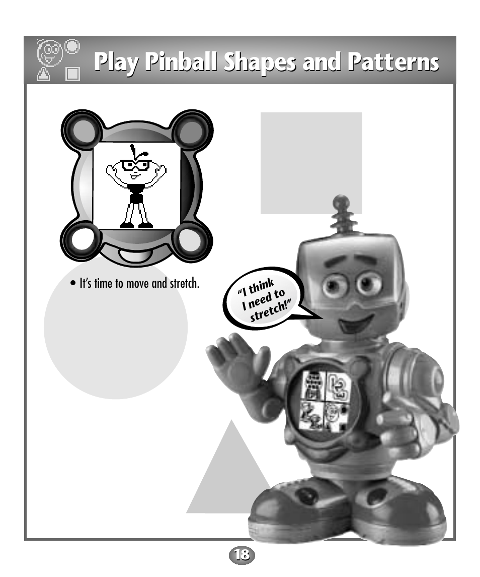 Play pinball shapes and patterns | Fisher-Price Baby Toy User Manual | Page 18 / 20