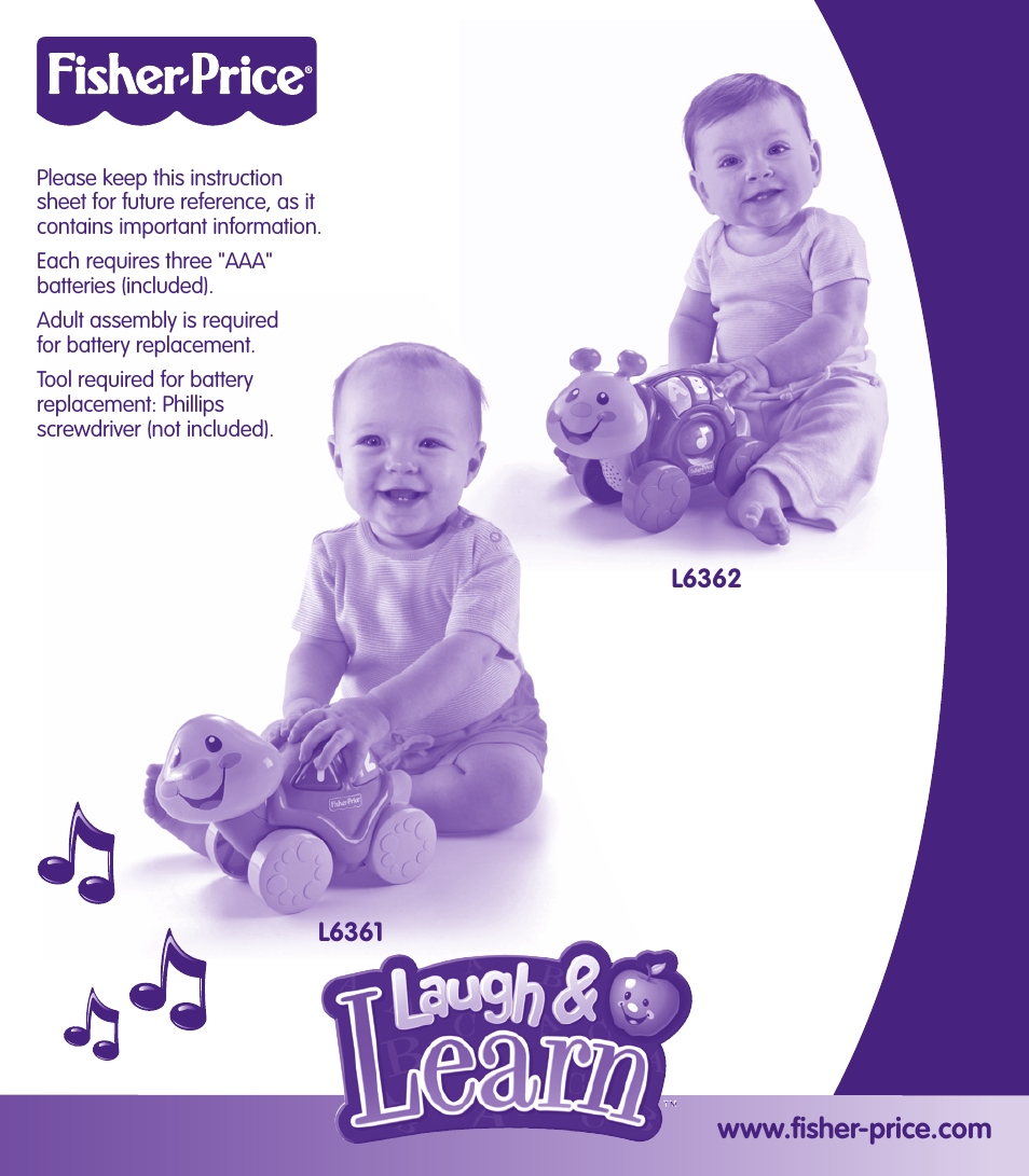 Fisher-Price LAUGH & LEARN L6362 User Manual | 4 pages