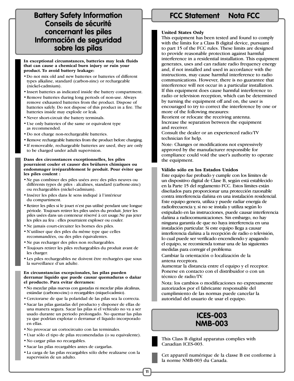Fisher-Price M5598 User Manual | Page 11 / 16