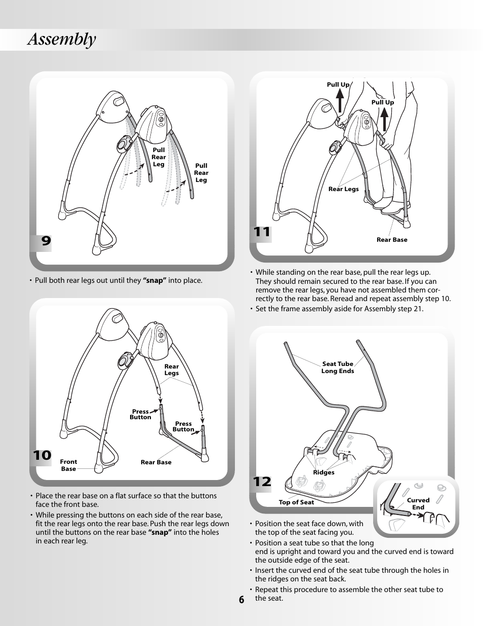 Assembly | Fisher-Price B1637 User Manual | Page 6 / 16