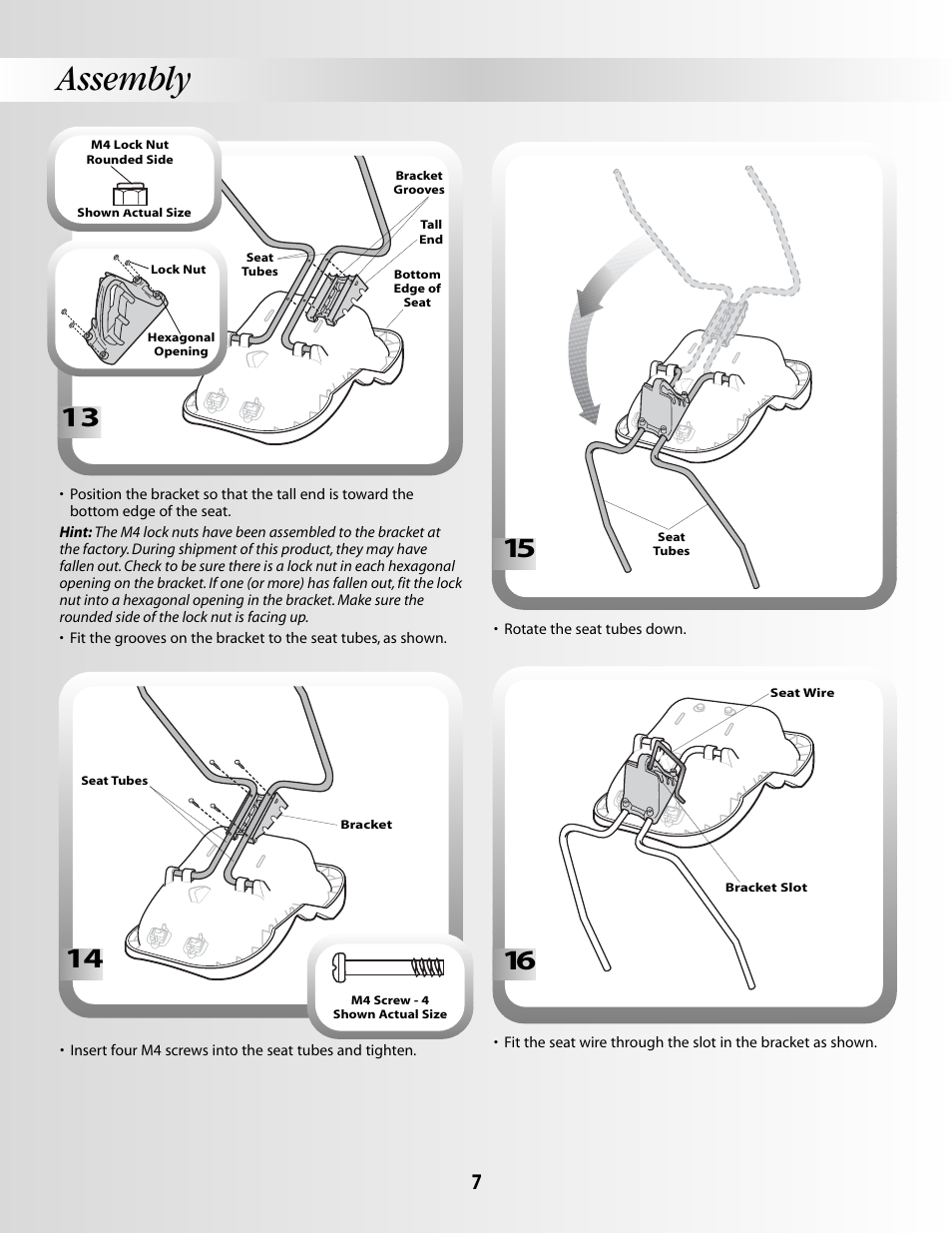Assembly | Fisher-Price B1637 User Manual | Page 7 / 16