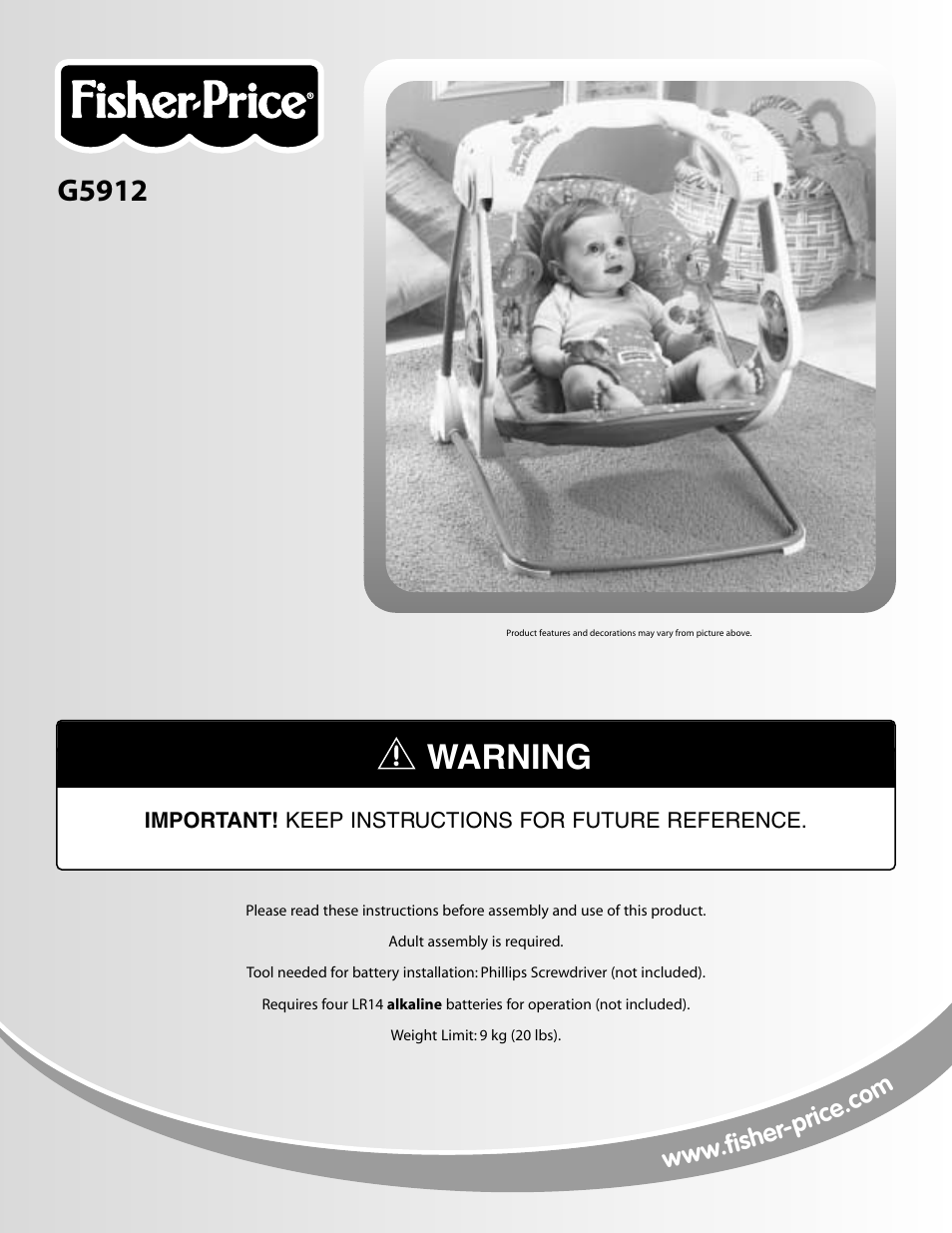 Fisher-Price G5912 User Manual | 16 pages