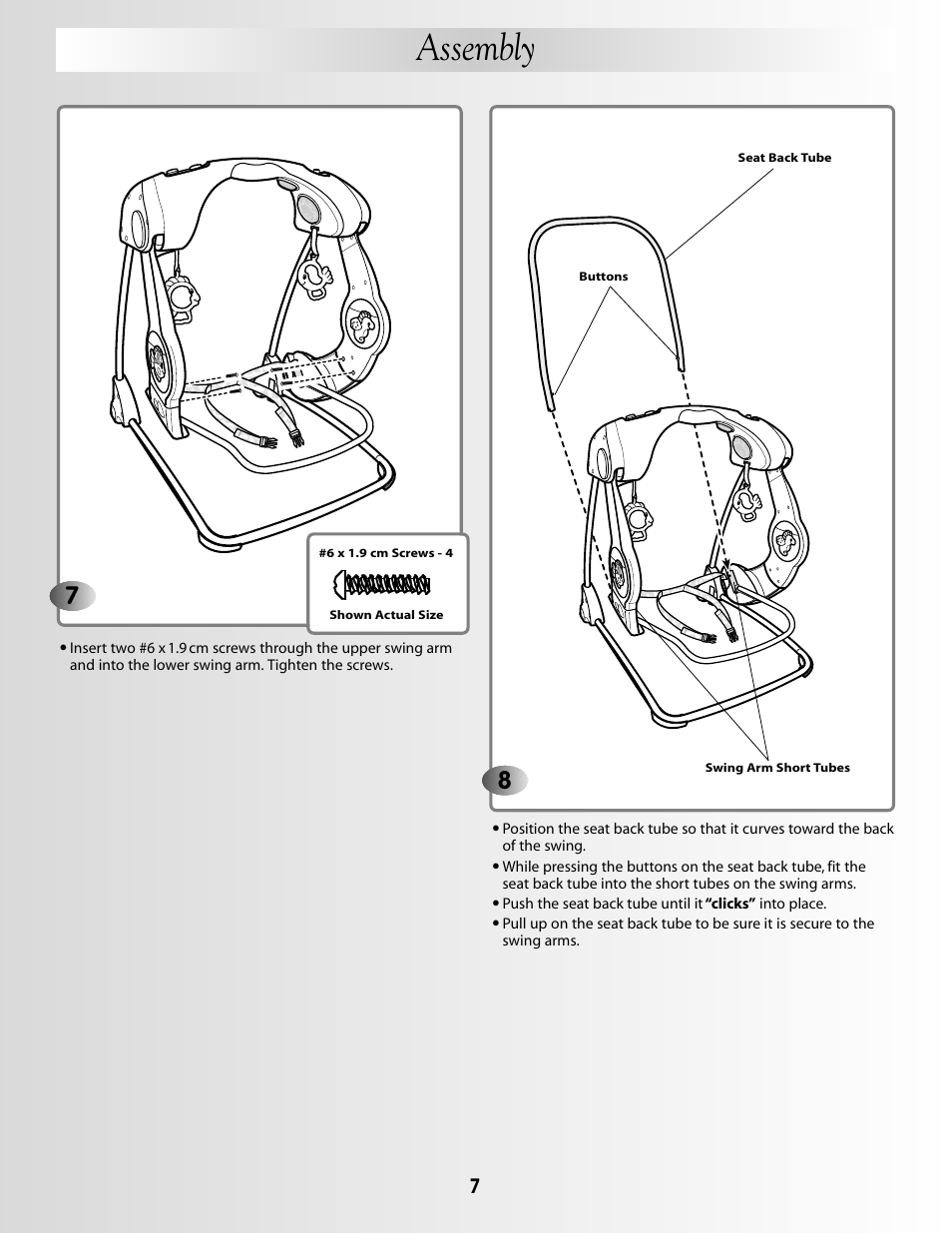 Assembly | Fisher-Price G5912 User Manual | Page 7 / 16