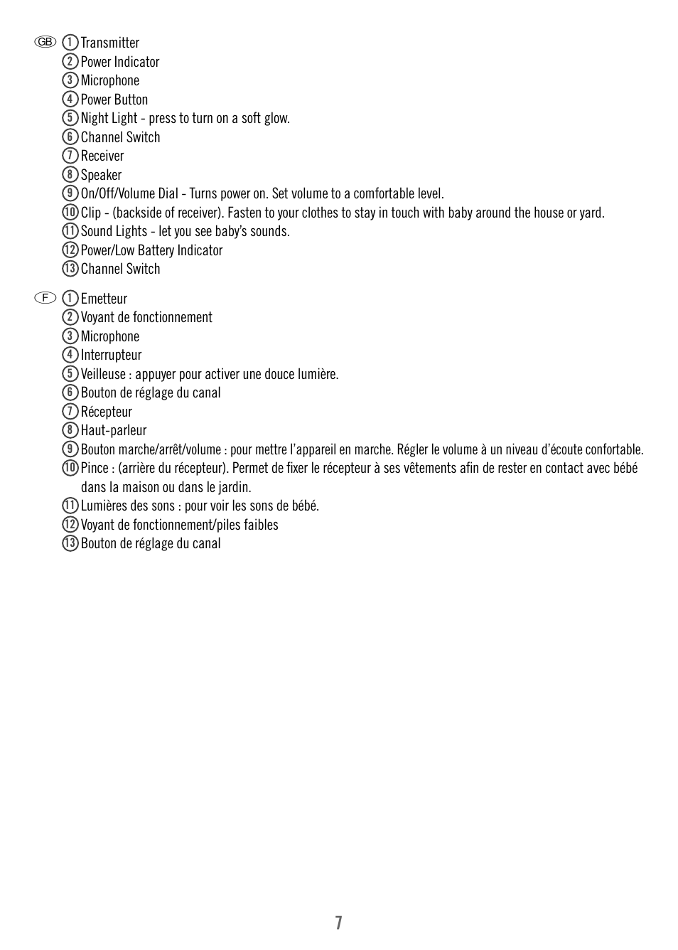 Fisher-Price M7933 User Manual | Page 7 / 76