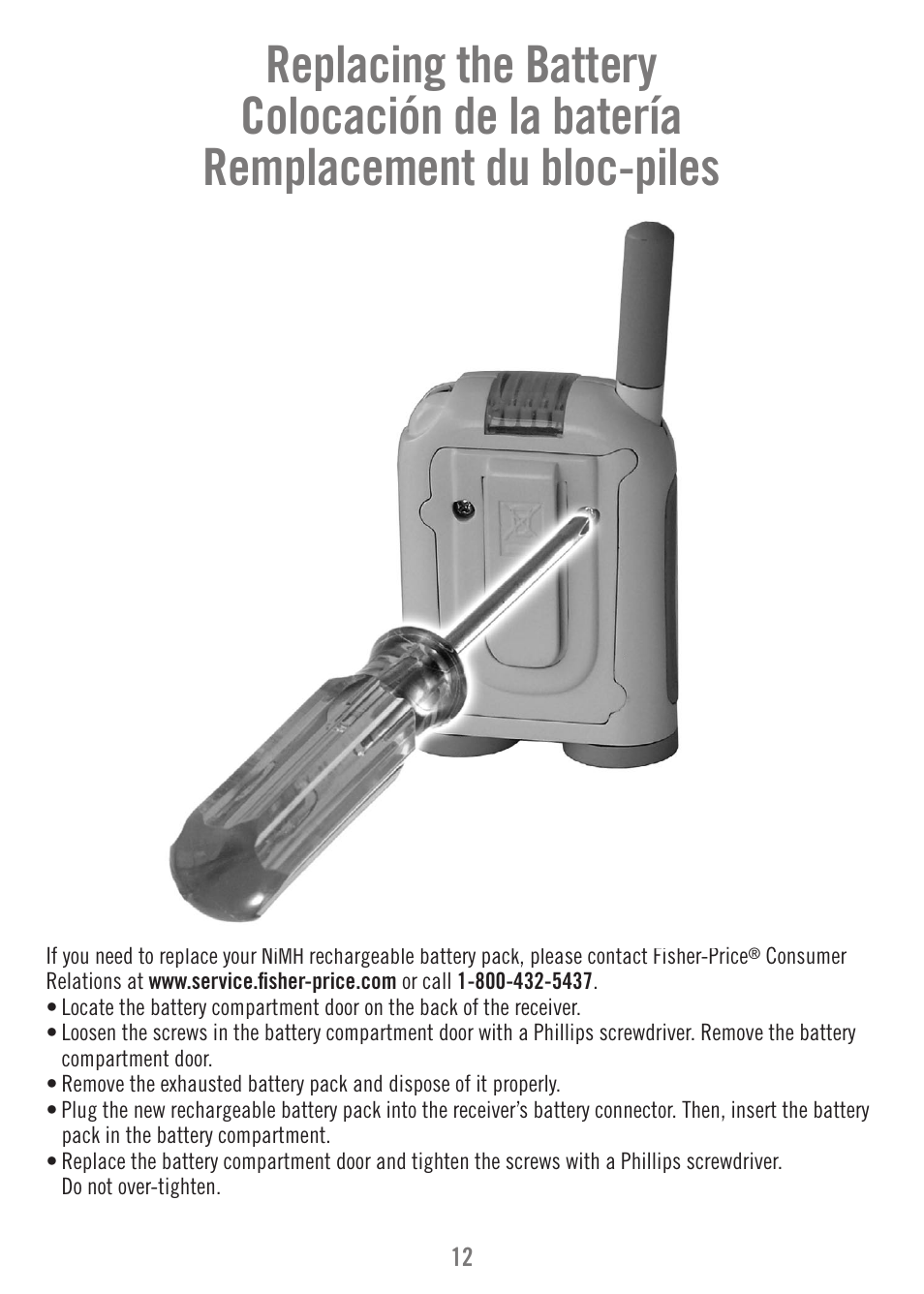 Fisher-Price P1384 User Manual | Page 12 / 36