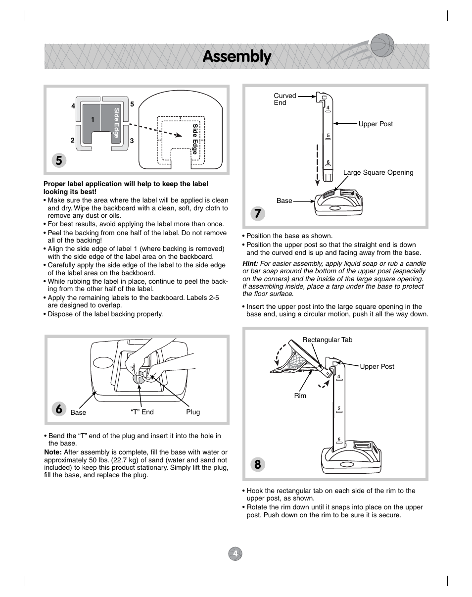Assembly | Fisher-Price J5970 User Manual | Page 4 / 8