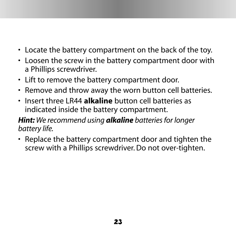 Fisher-Price DINORAPTER C6503 User Manual | Page 23 / 28