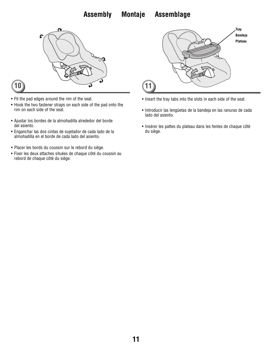 Assembly montaje assemblage 11 | Fisher-Price V1179 User Manual | Page 11 / 24