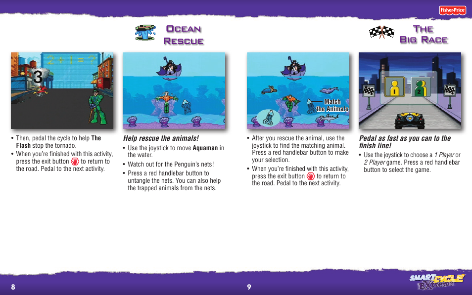 Ocean rescue, The big race | Fisher-Price T3902 User Manual | Page 5 / 8