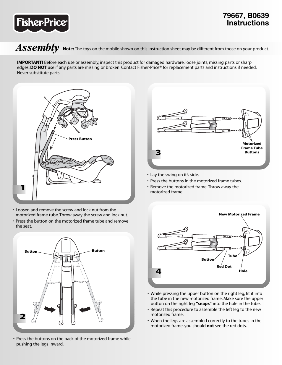 Fisher-Price 79667 User Manual | 2 pages