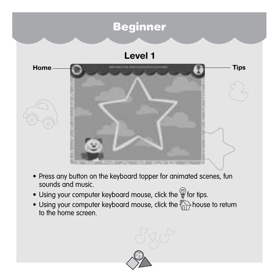 Beginner, Level 1 | Fisher-Price 71657 User Manual | Page 21 / 24