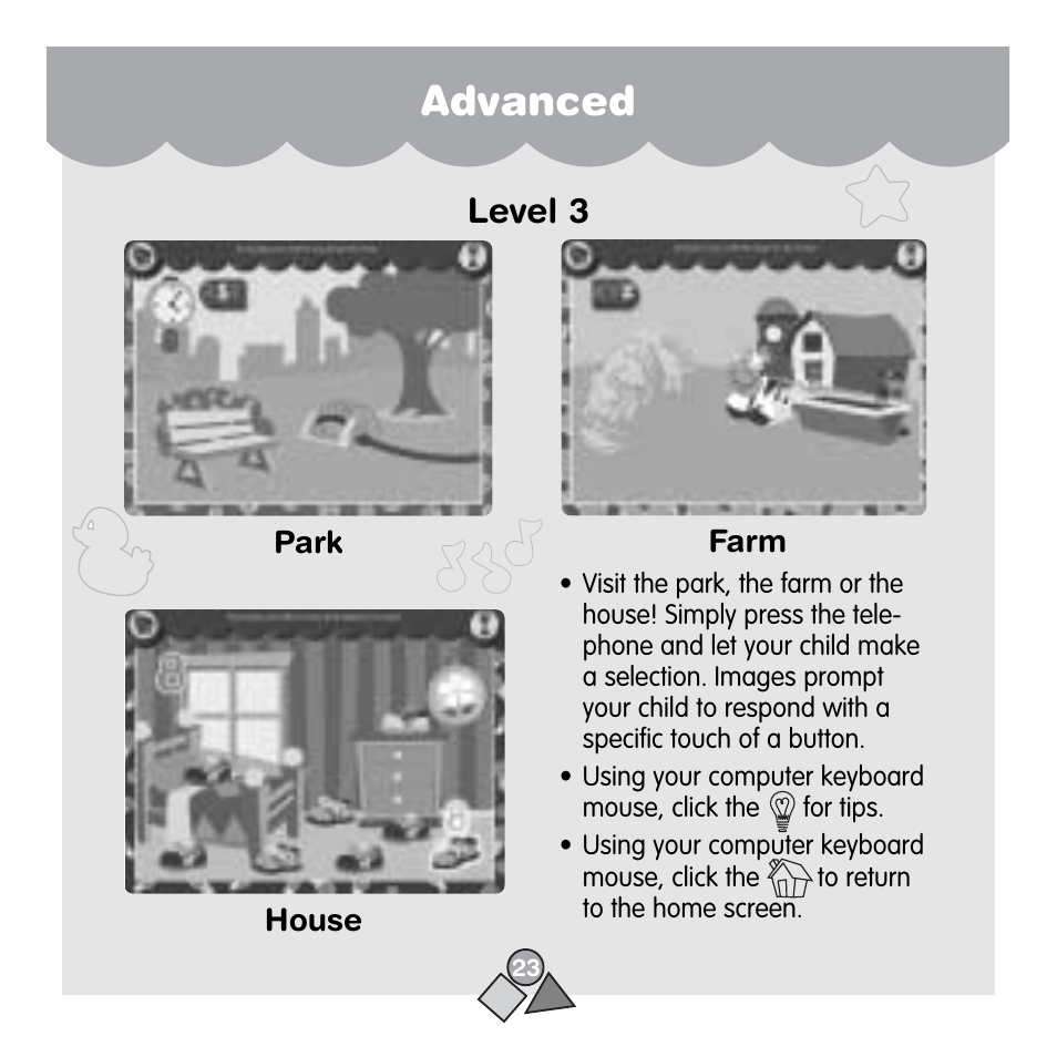 Advanced, Level 3 | Fisher-Price 71657 User Manual | Page 23 / 24