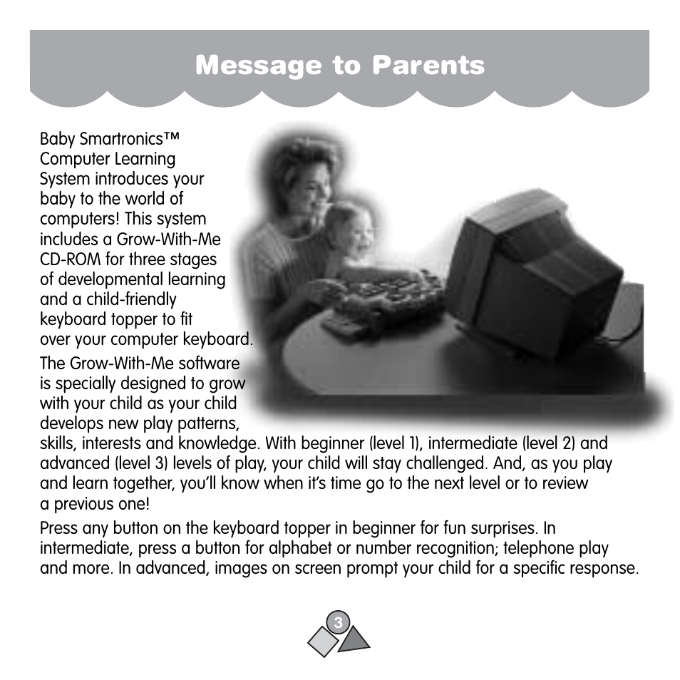 Message to parents | Fisher-Price 71657 User Manual | Page 3 / 24