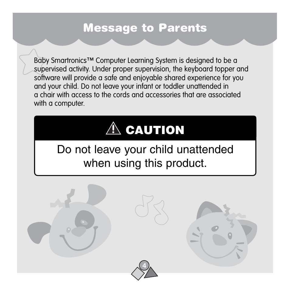Message to parents | Fisher-Price 71657 User Manual | Page 4 / 24