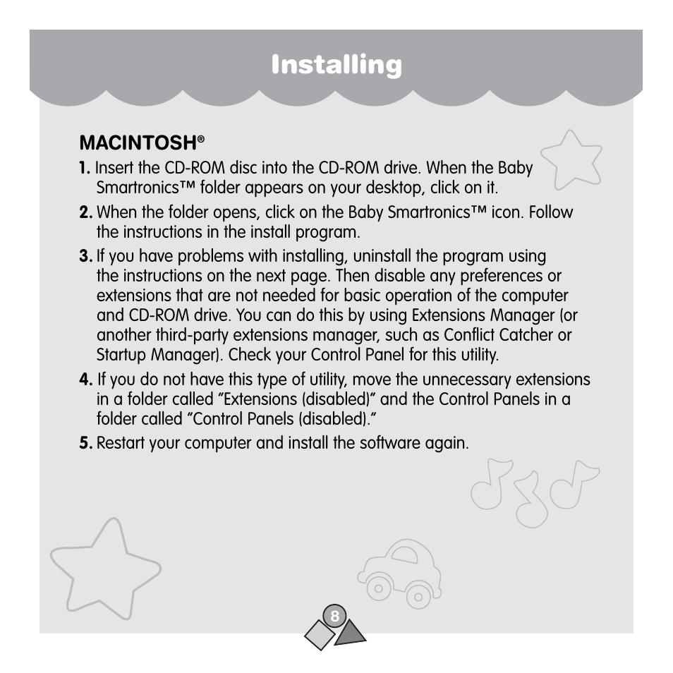 Installing | Fisher-Price 71657 User Manual | Page 8 / 24