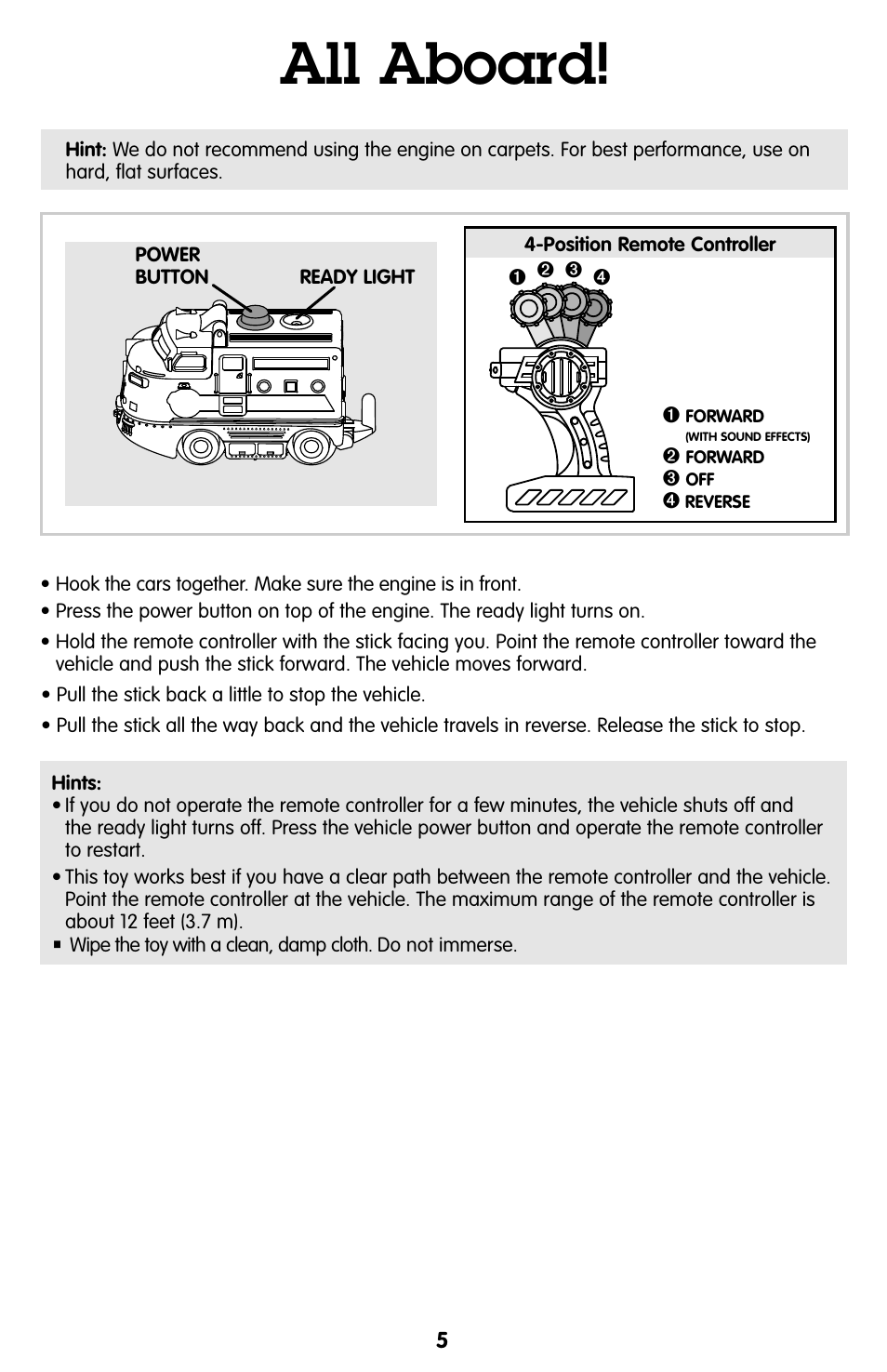 All aboard | Fisher-Price GEOTRAX R8637 User Manual | Page 5 / 6