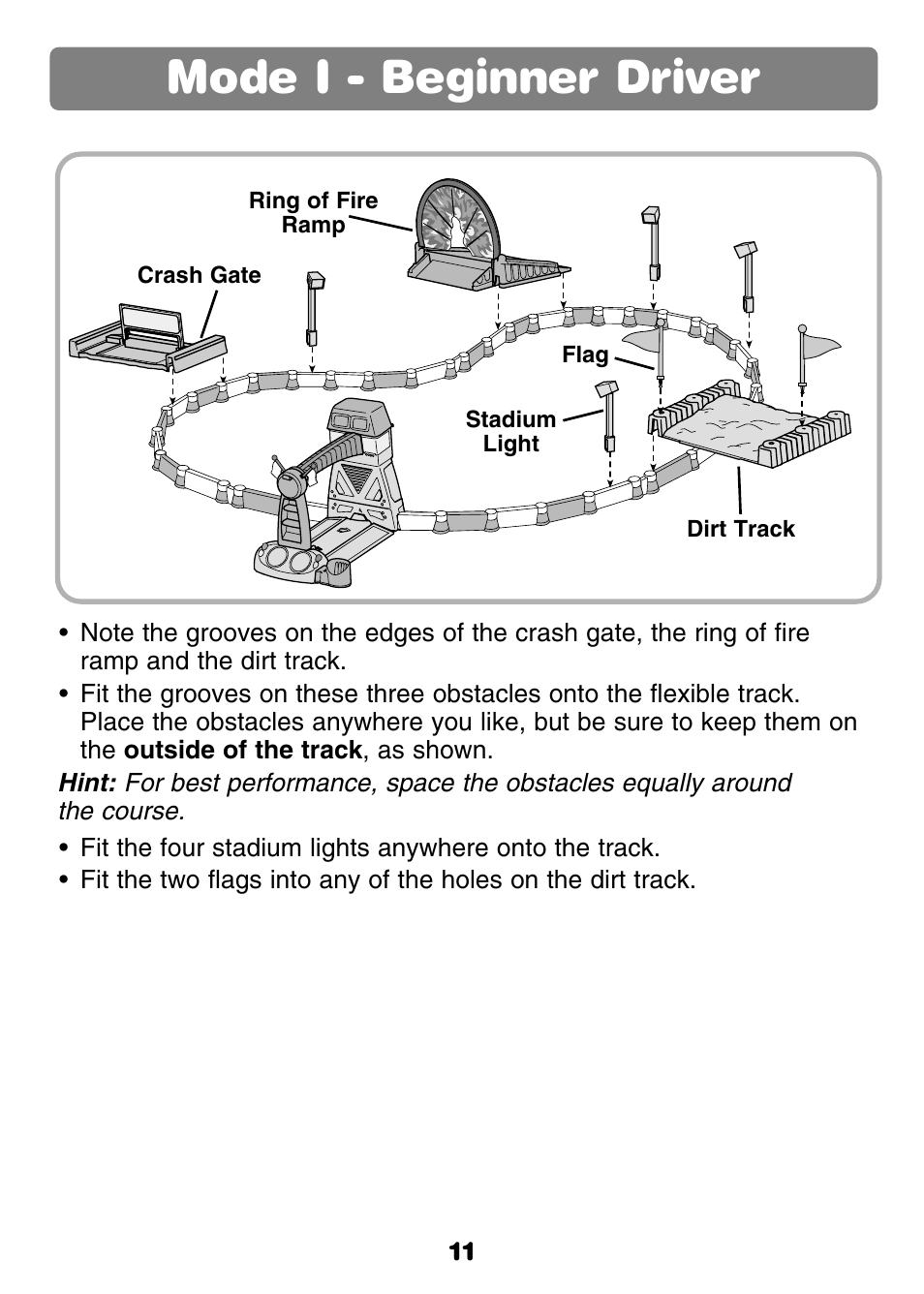 Mode i - beginner driver | Fisher-Price GROW WITH ME 77306 User Manual | Page 11 / 24