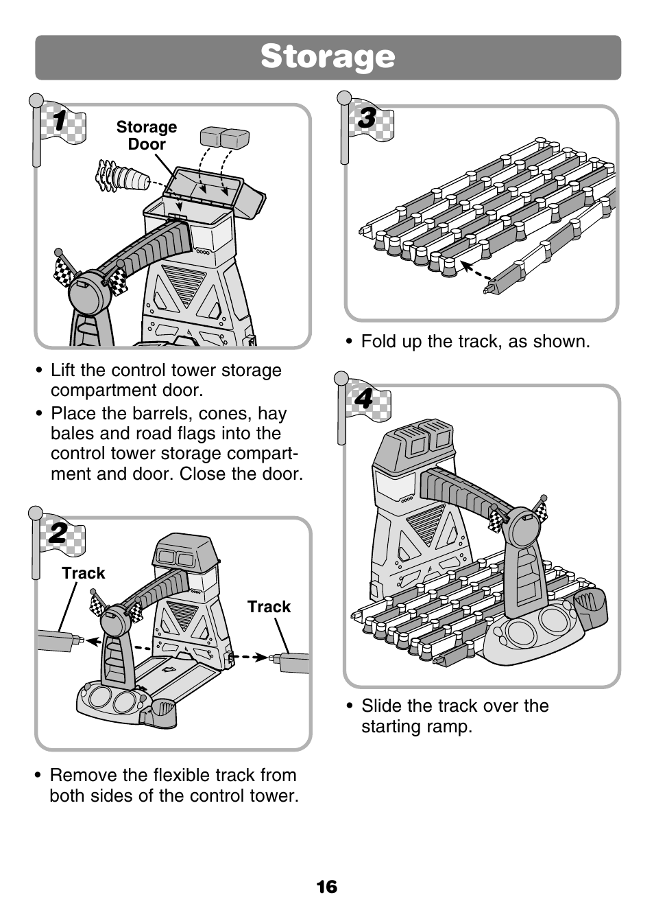 Storage | Fisher-Price GROW WITH ME 77306 User Manual | Page 16 / 24