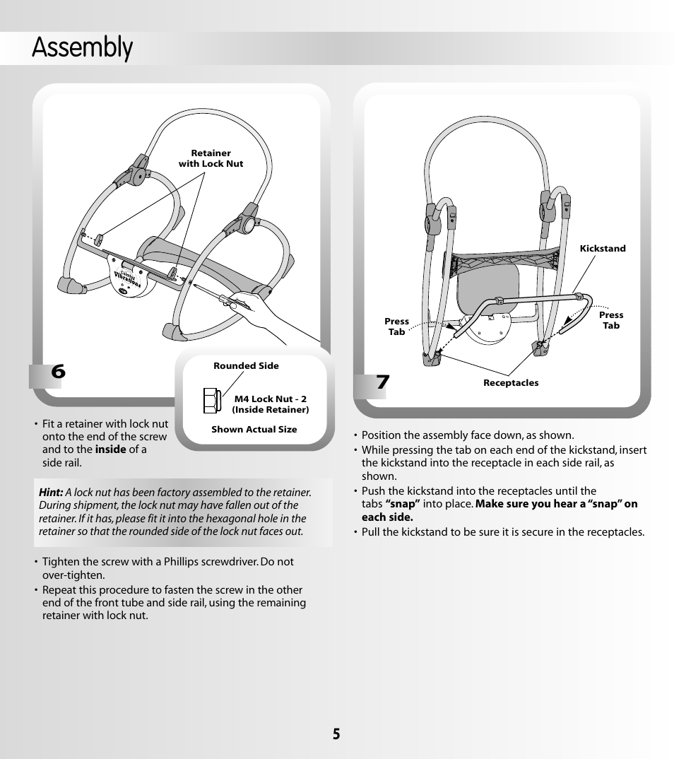 Assembly | Fisher-Price 79026 User Manual | Page 5 / 12