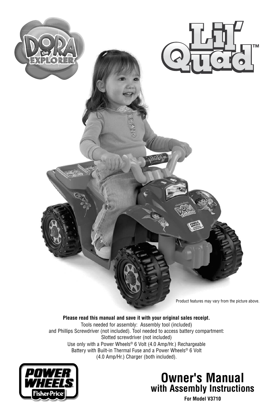 Fisher-Price V3710 User Manual | 20 pages