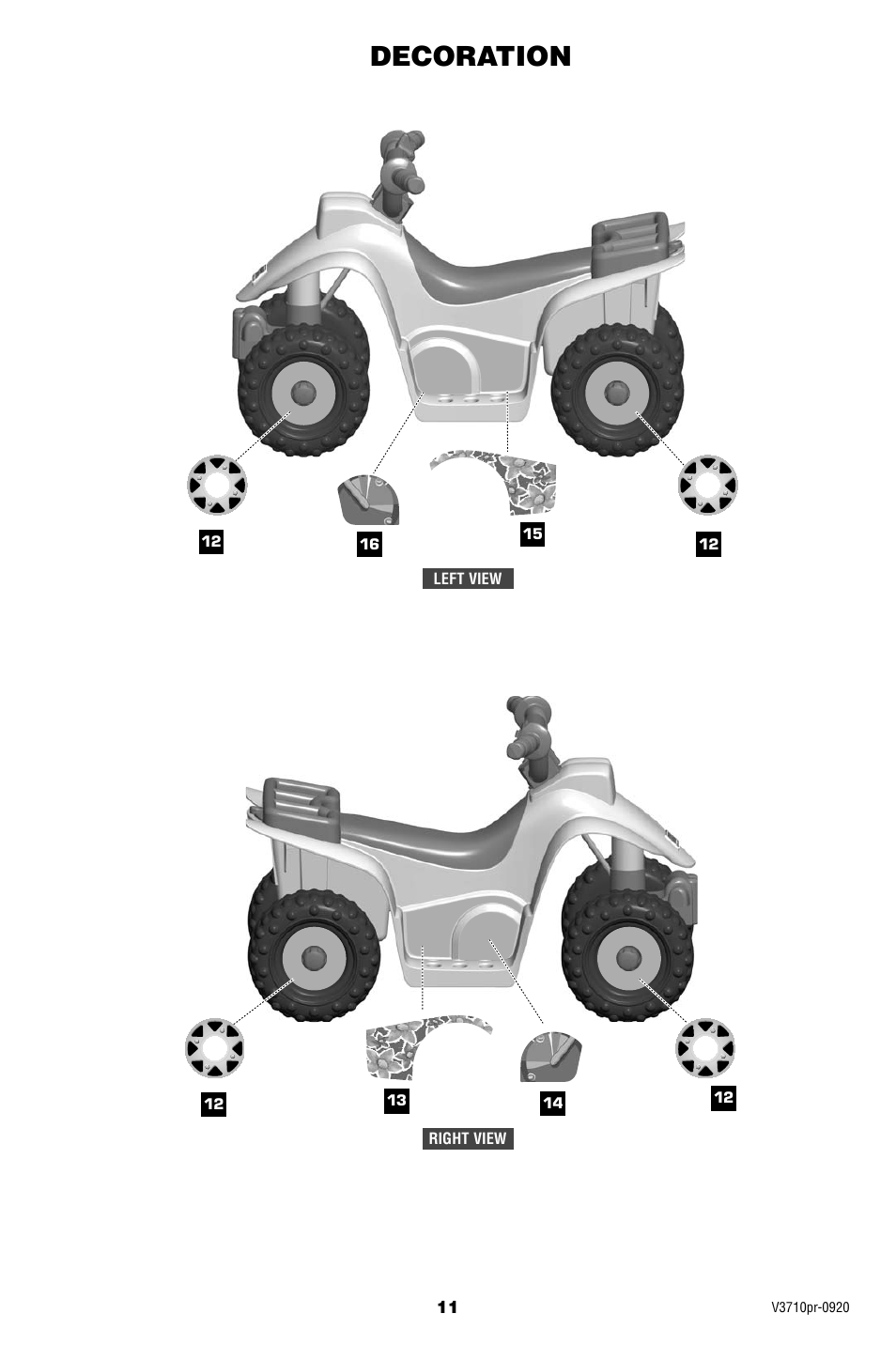 Decoration | Fisher-Price V3710 User Manual | Page 11 / 20