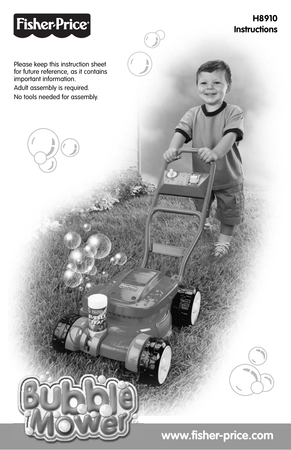 Fisher-Price BUBBLE MOWER H8910 User Manual | 6 pages