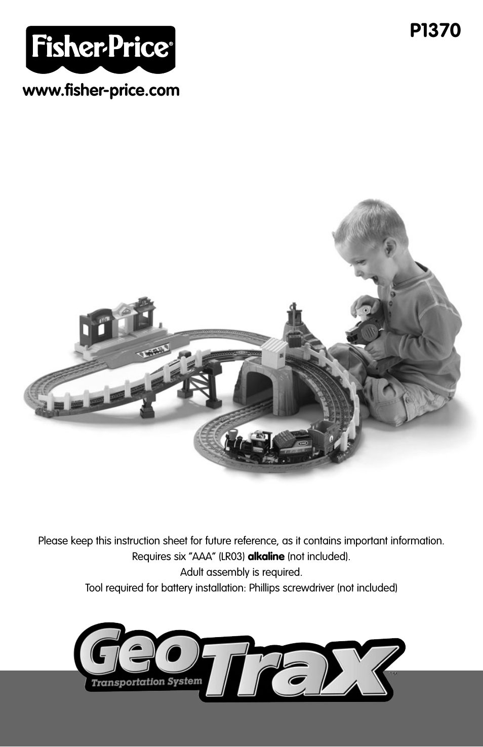 Fisher-Price GEOTRAX P1370 User Manual | 12 pages