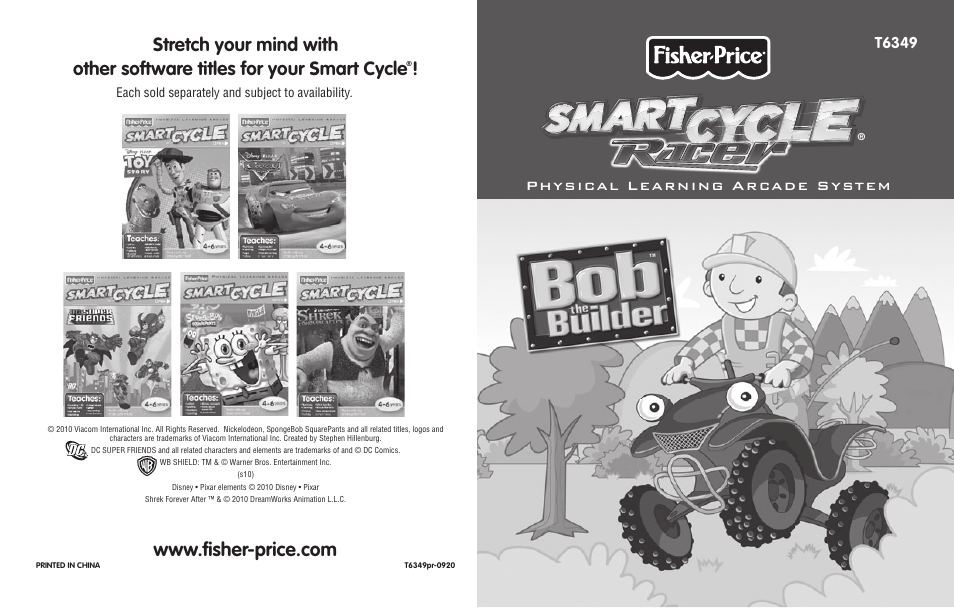 Fisher-Price SMART CYCLE RACER T6349 User Manual | 10 pages