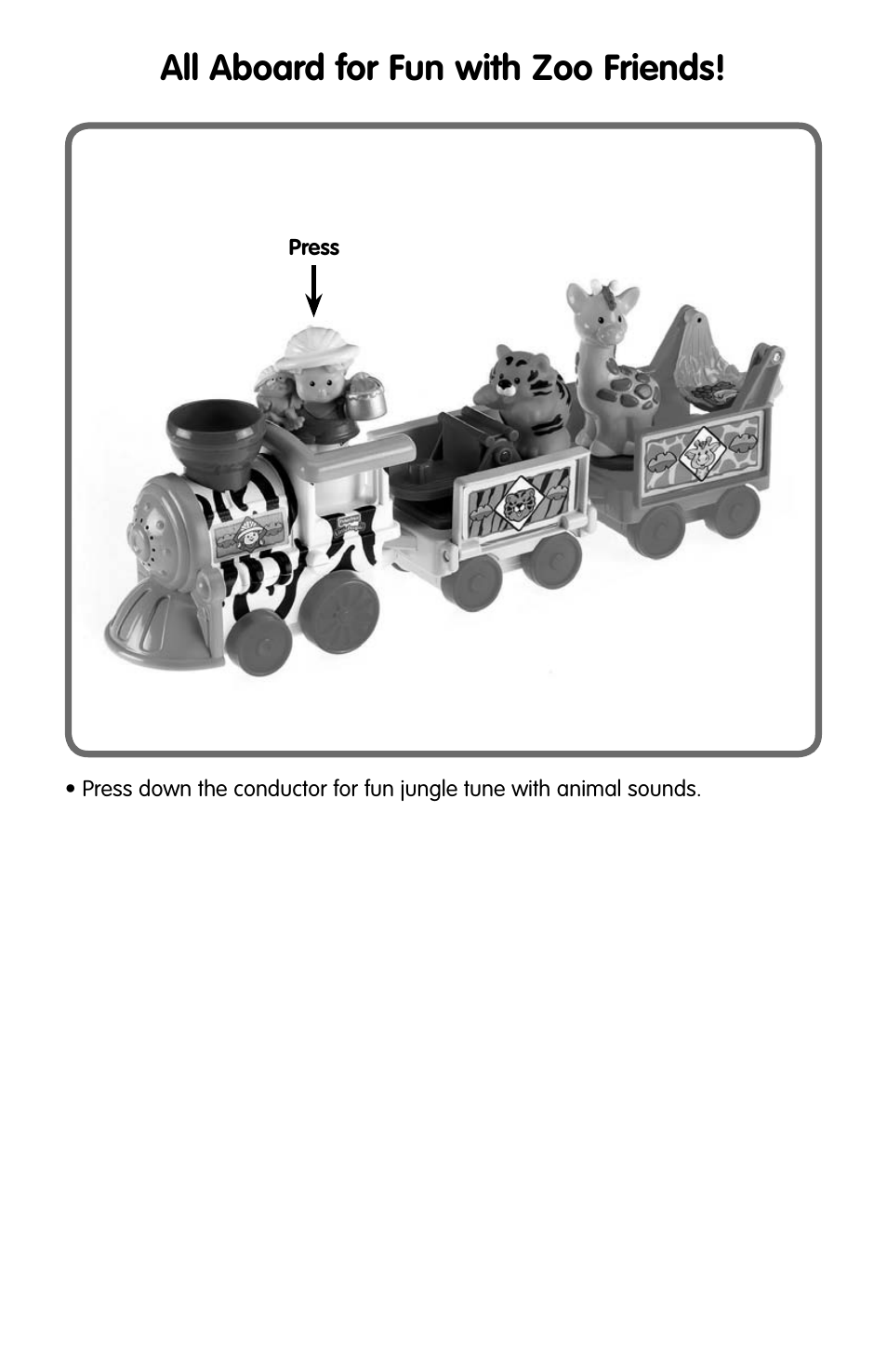 All aboard for fun with zoo friends | Fisher-Price M0532 User Manual | Page 3 / 4