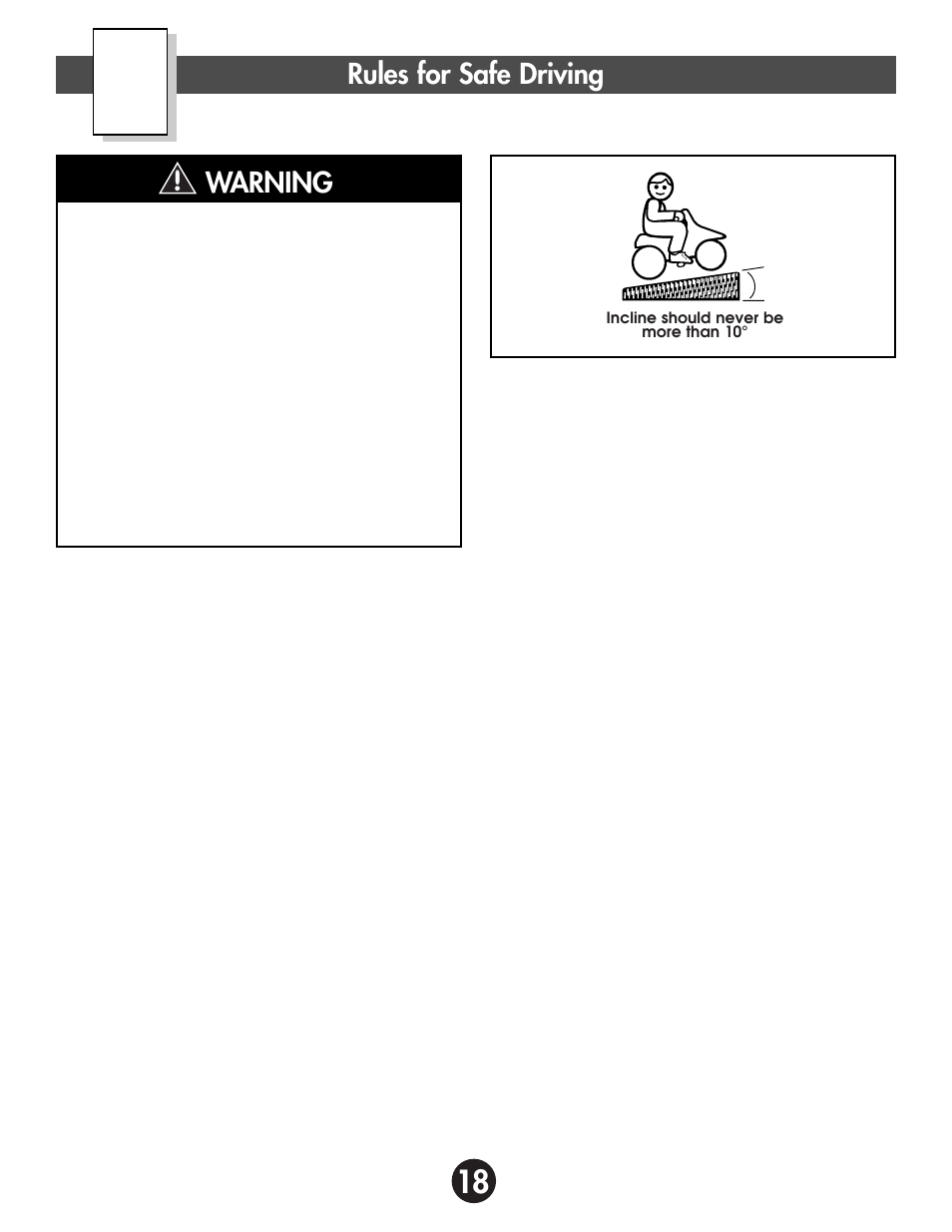 Rules for safe driving, Warning, Teach safety rules to children | Fisher-Price 78475 User Manual | Page 18 / 27