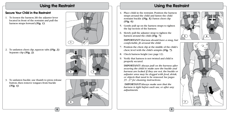 Using the restraint | Fisher-Price EF20B User Manual | Page 5 / 20