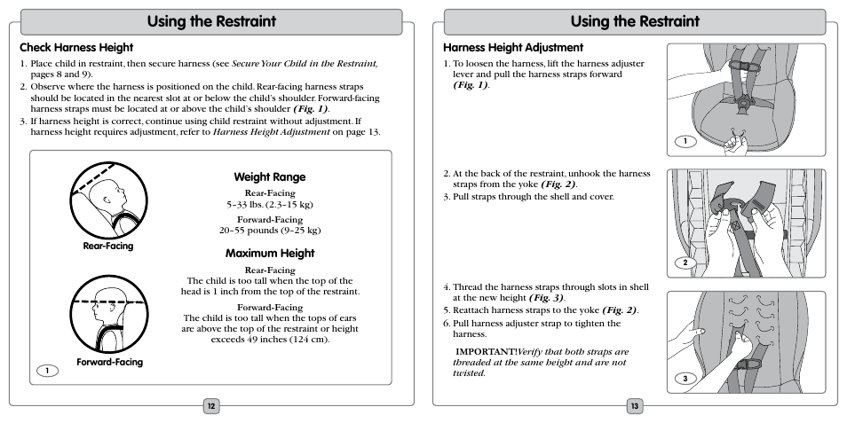 Using the restraint | Fisher-Price EF20B User Manual | Page 7 / 20