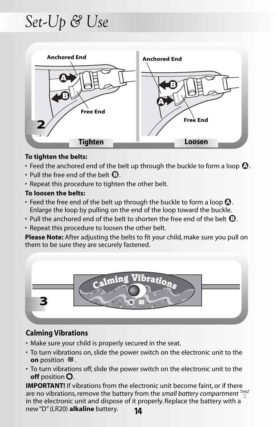 Set-up & use | Fisher-Price OCEAN WONDERS 79030 User Manual | Page 14 / 20