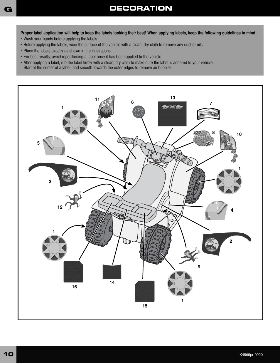 Decoration | Fisher-Price K4565 User Manual | Page 10 / 20