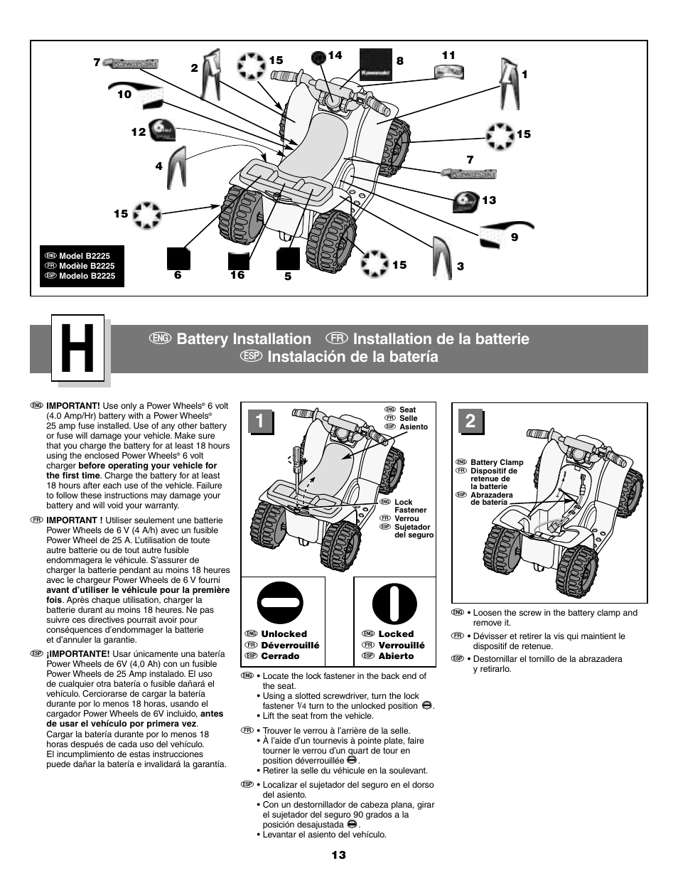 Fisher-Price B2225 User Manual | Page 13 / 28