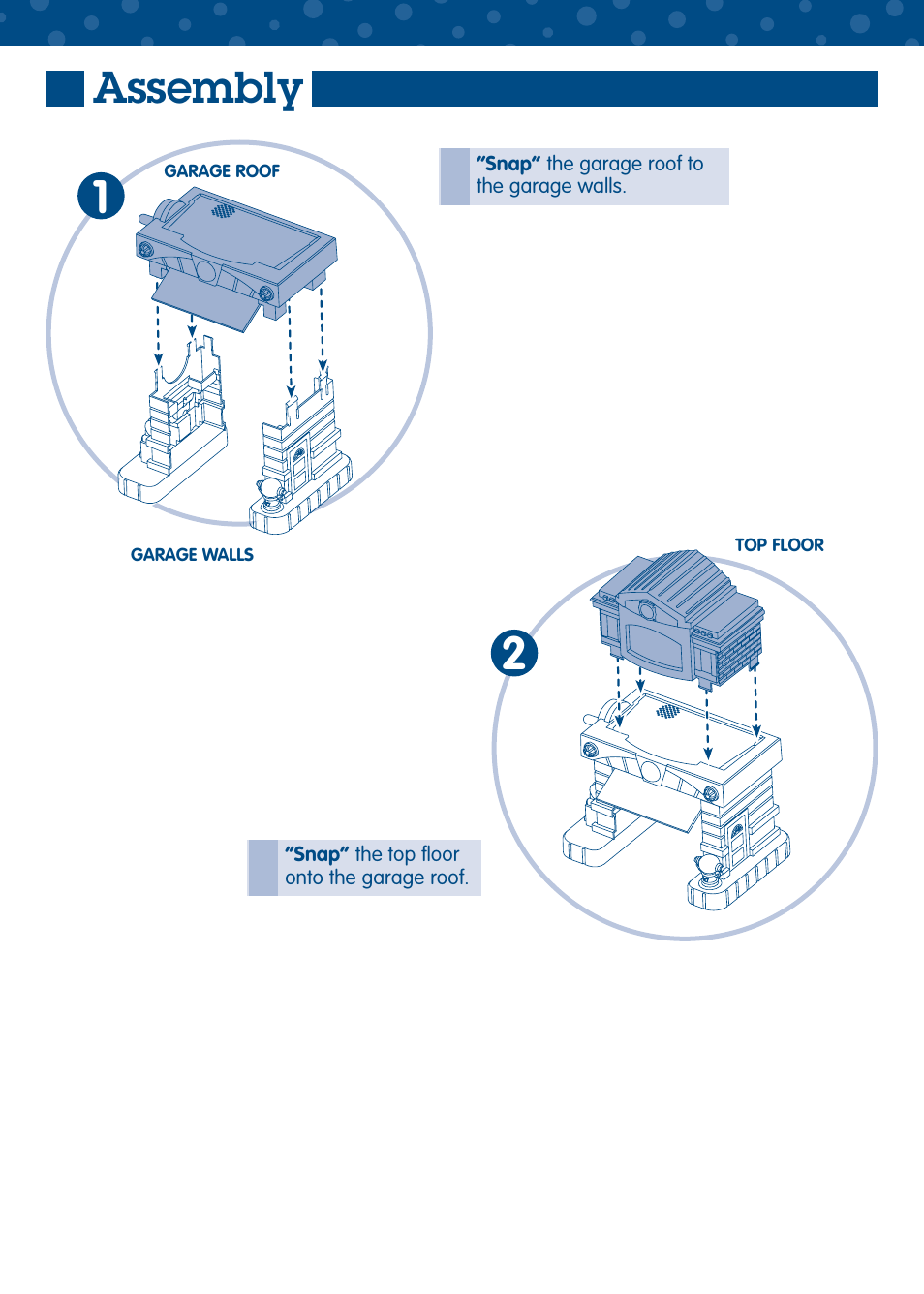 Assembly | Fisher-Price GEOTRAX L5896 User Manual | Page 3 / 6