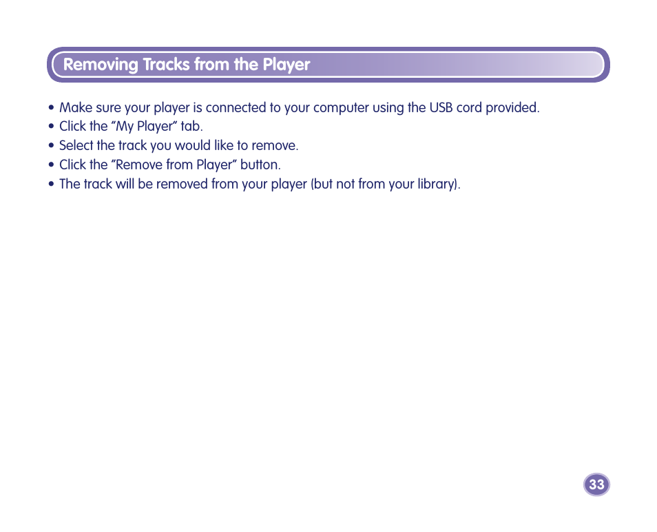 Fisher-Price Kid-Tough Fp3 Player M2814 User Manual | Page 33 / 40