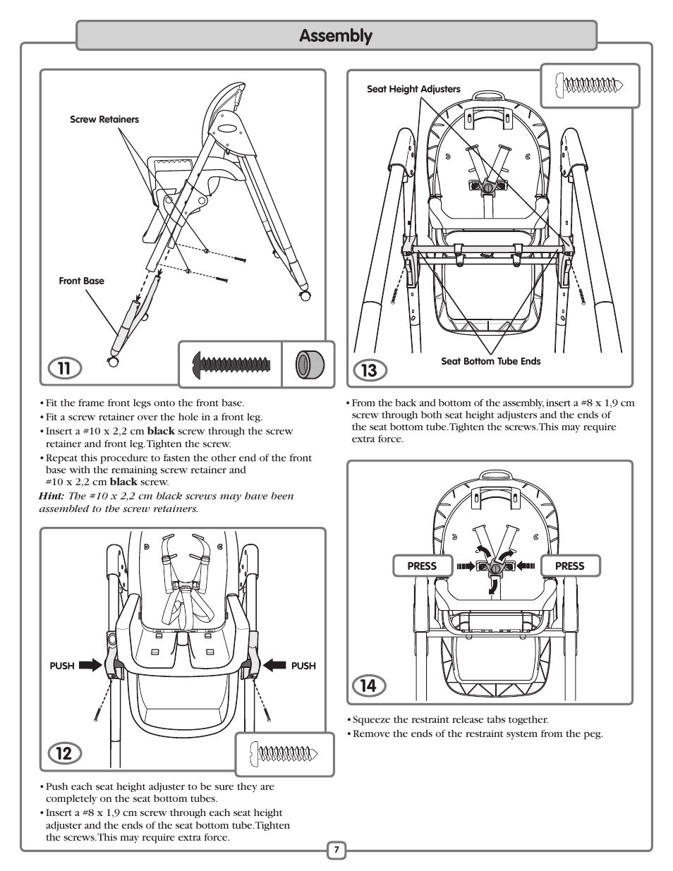 Assembly | Fisher-Price L3891 User Manual | Page 7 / 16