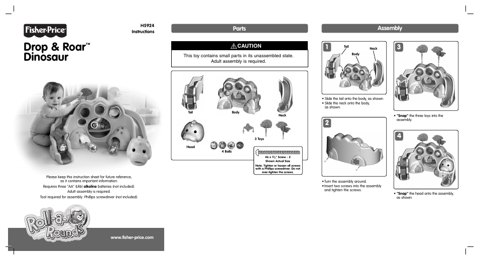 Fisher-Price H5924 User Manual | 2 pages