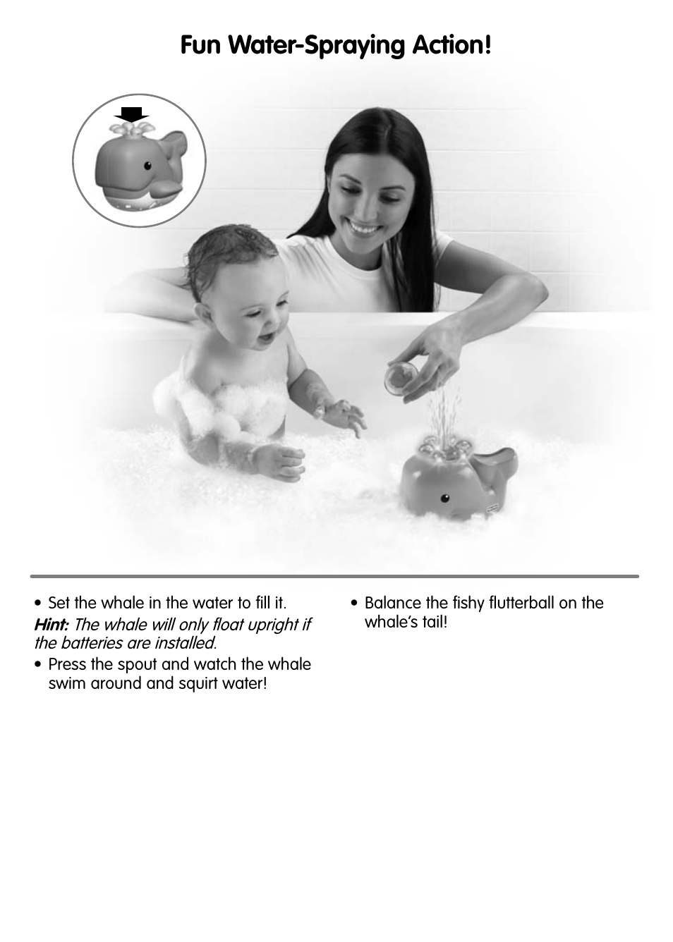 Fun water-spraying action | Fisher-Price V4377 User Manual | Page 3 / 4