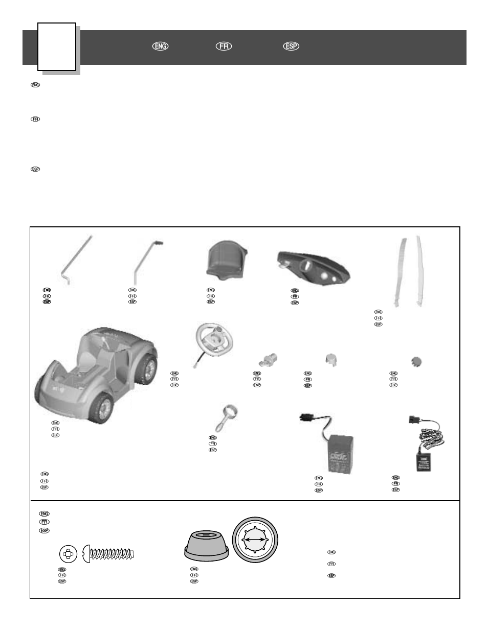 Eparts f pièces s piezas | Fisher-Price H4794 User Manual | Page 6 / 32