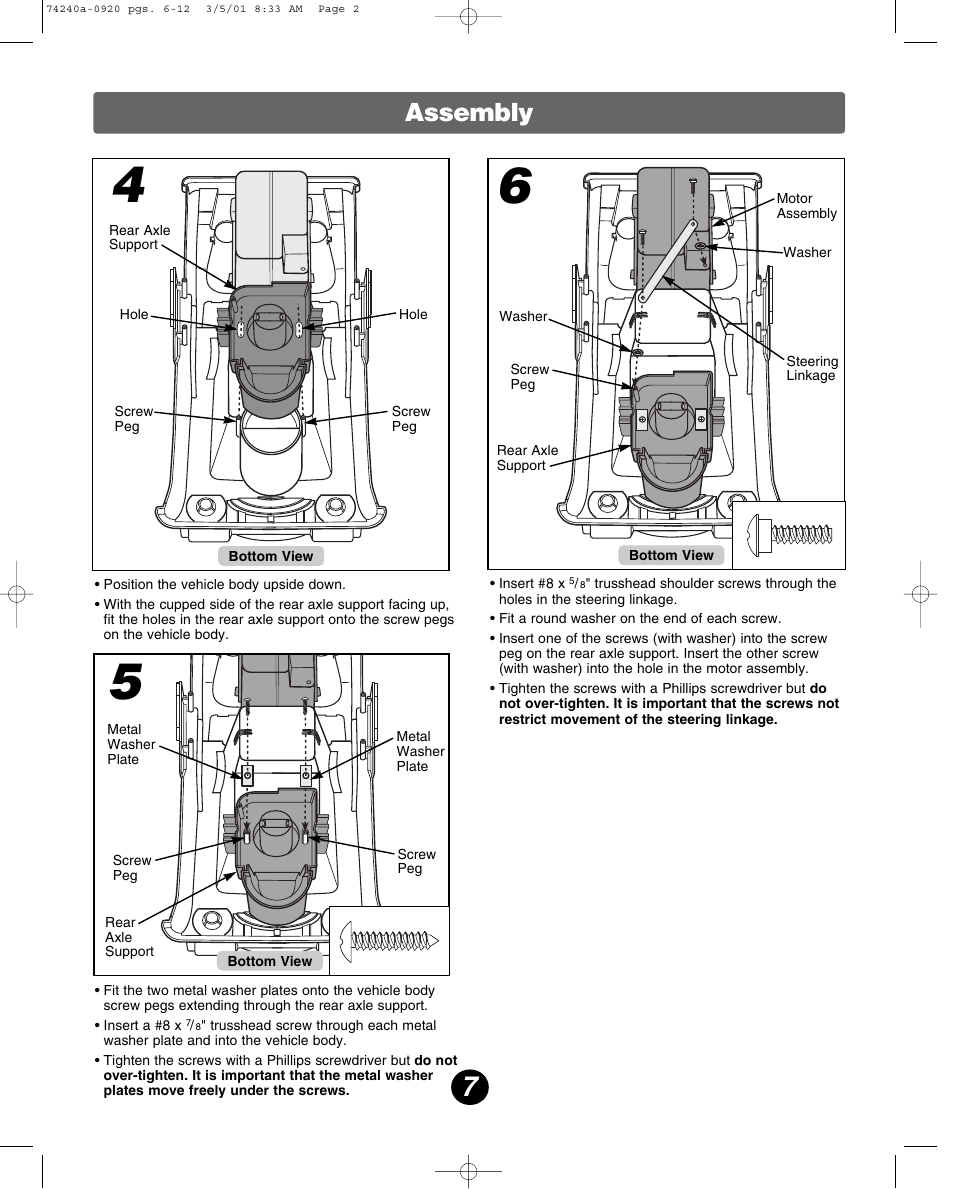Assembly | Fisher-Price 74240 User Manual | Page 7 / 20