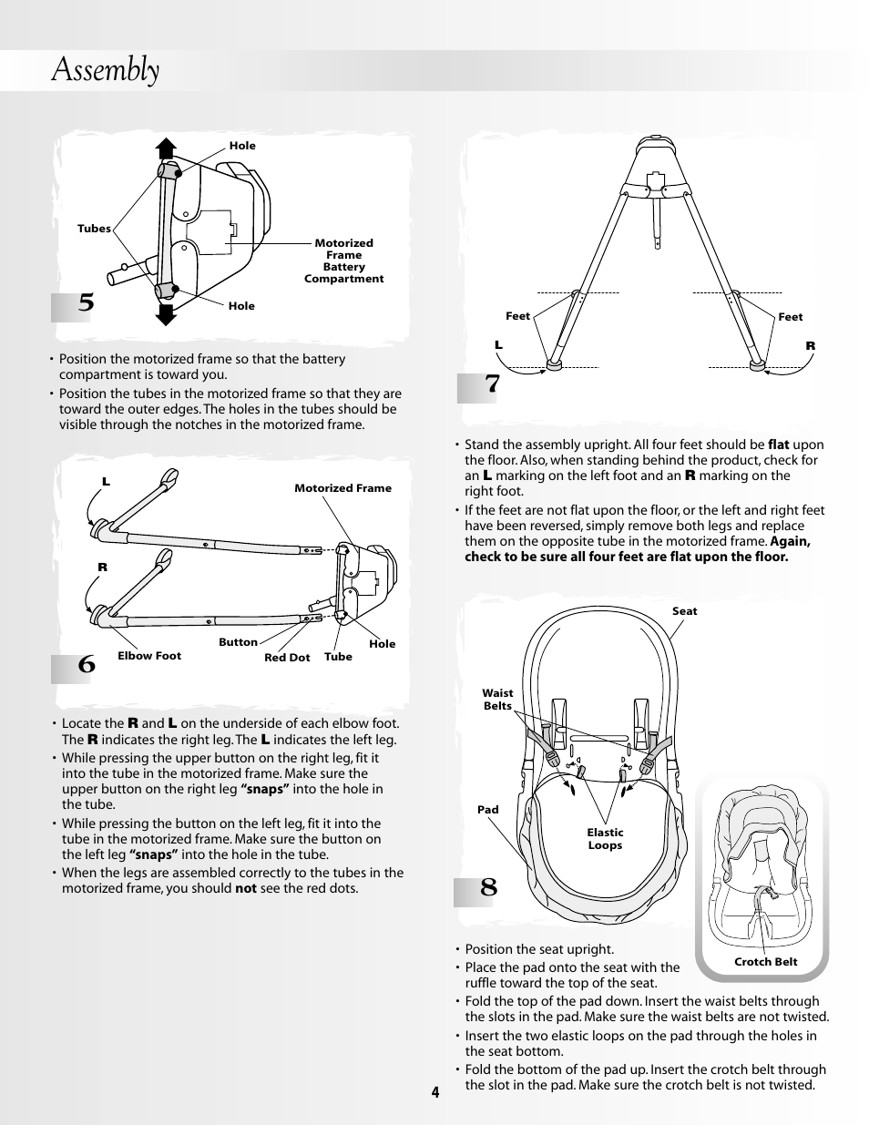 Assembly | Fisher-Price 79596 User Manual | Page 4 / 12