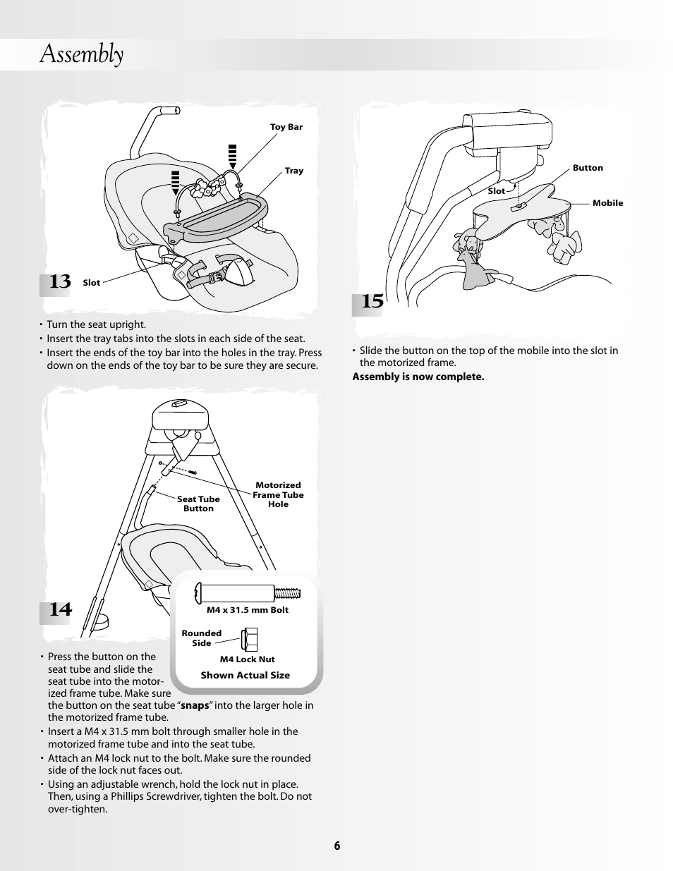 Assembly | Fisher-Price 79596 User Manual | Page 6 / 12