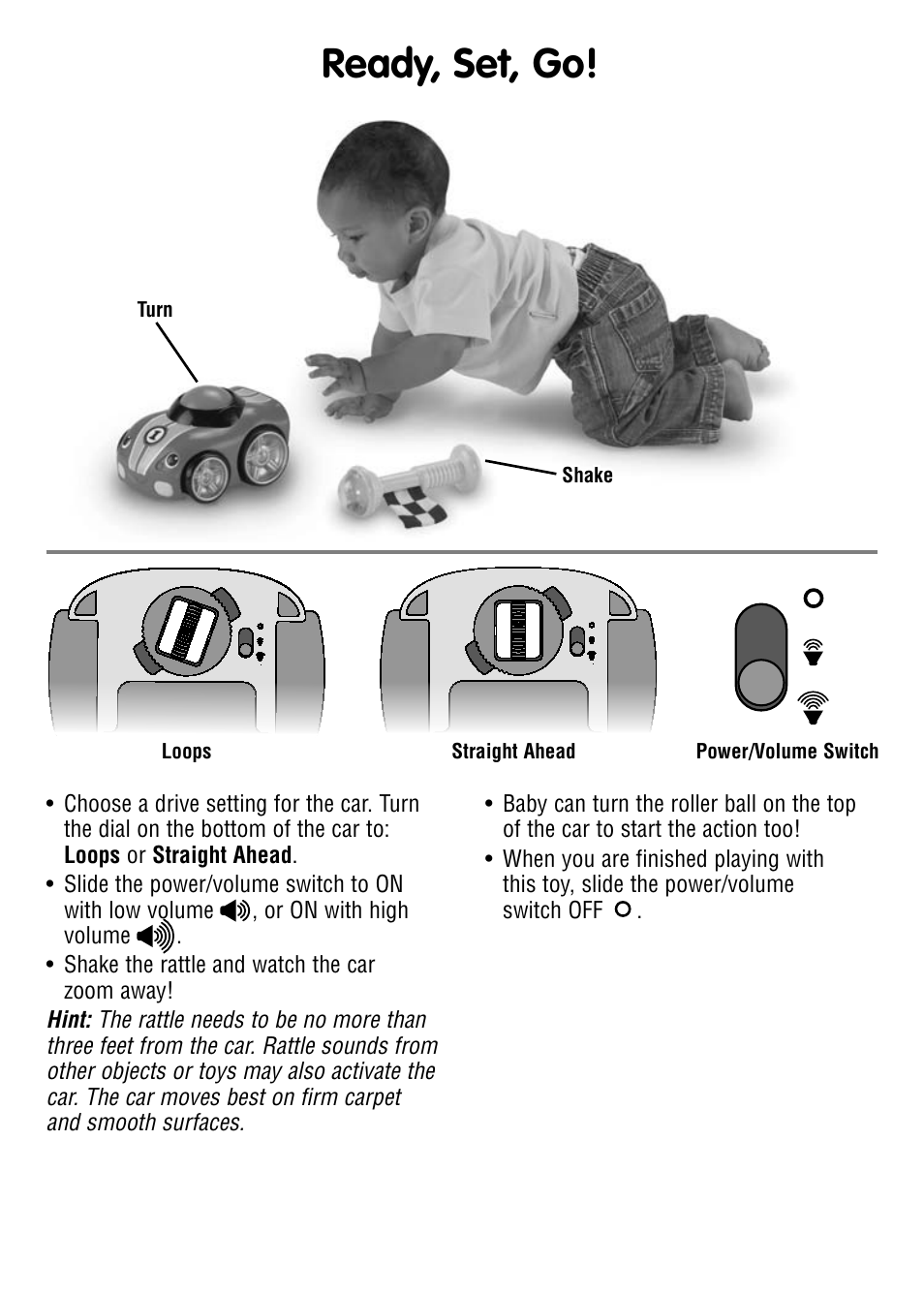 Ready, set, go | Fisher-Price V2758 User Manual | Page 3 / 4