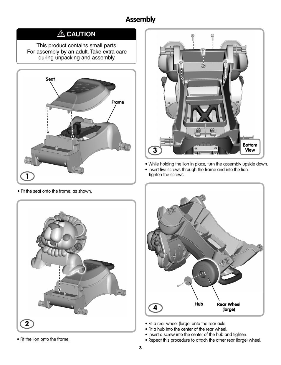 Assembly | Fisher-Price L4511 User Manual | Page 3 / 6