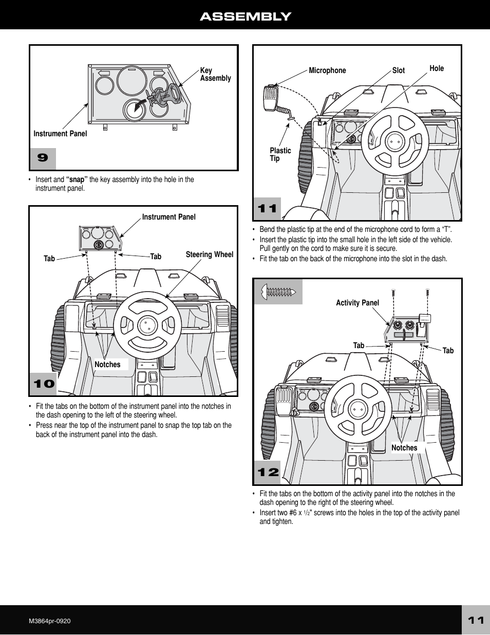 Assembly | Fisher-Price M3864 User Manual | Page 11 / 24