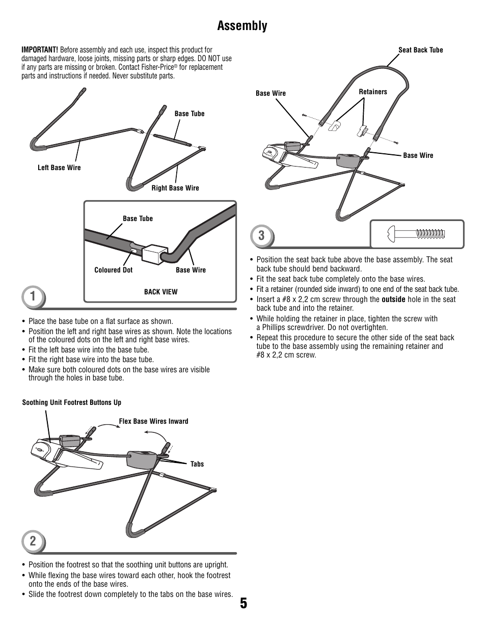 Assembly | Fisher-Price B8865 User Manual | Page 5 / 8