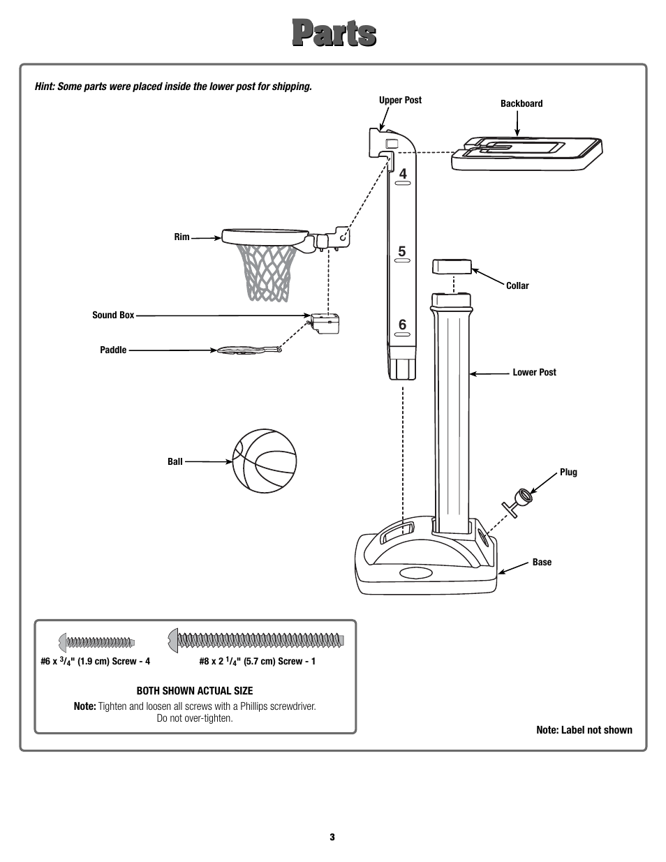 Parts | Fisher-Price K9125 User Manual | Page 3 / 8